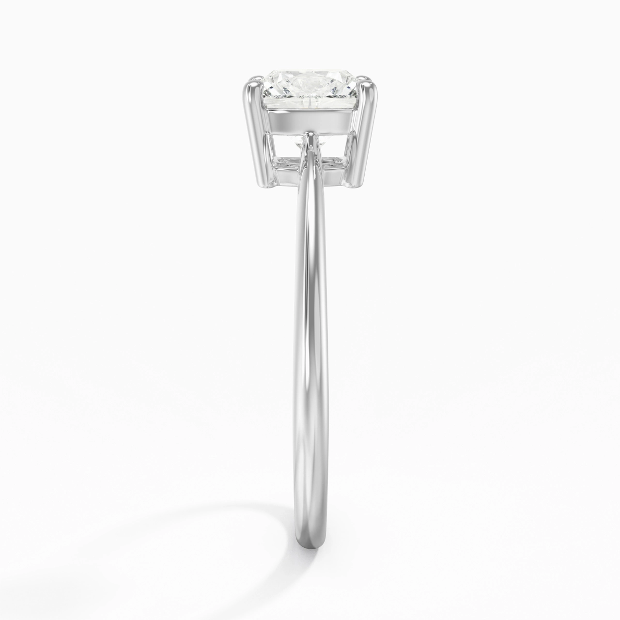 925 Sterling Silver Moissanite Engagement Ring