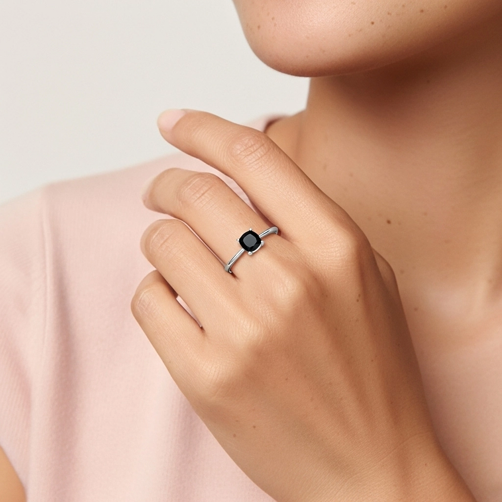 925 Sterling Silver Cubic Zirconia Engagement Ring