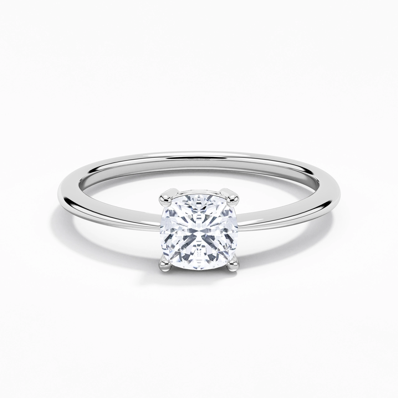 925 Sterling Silver Cubic Zirconia Engagement Ring