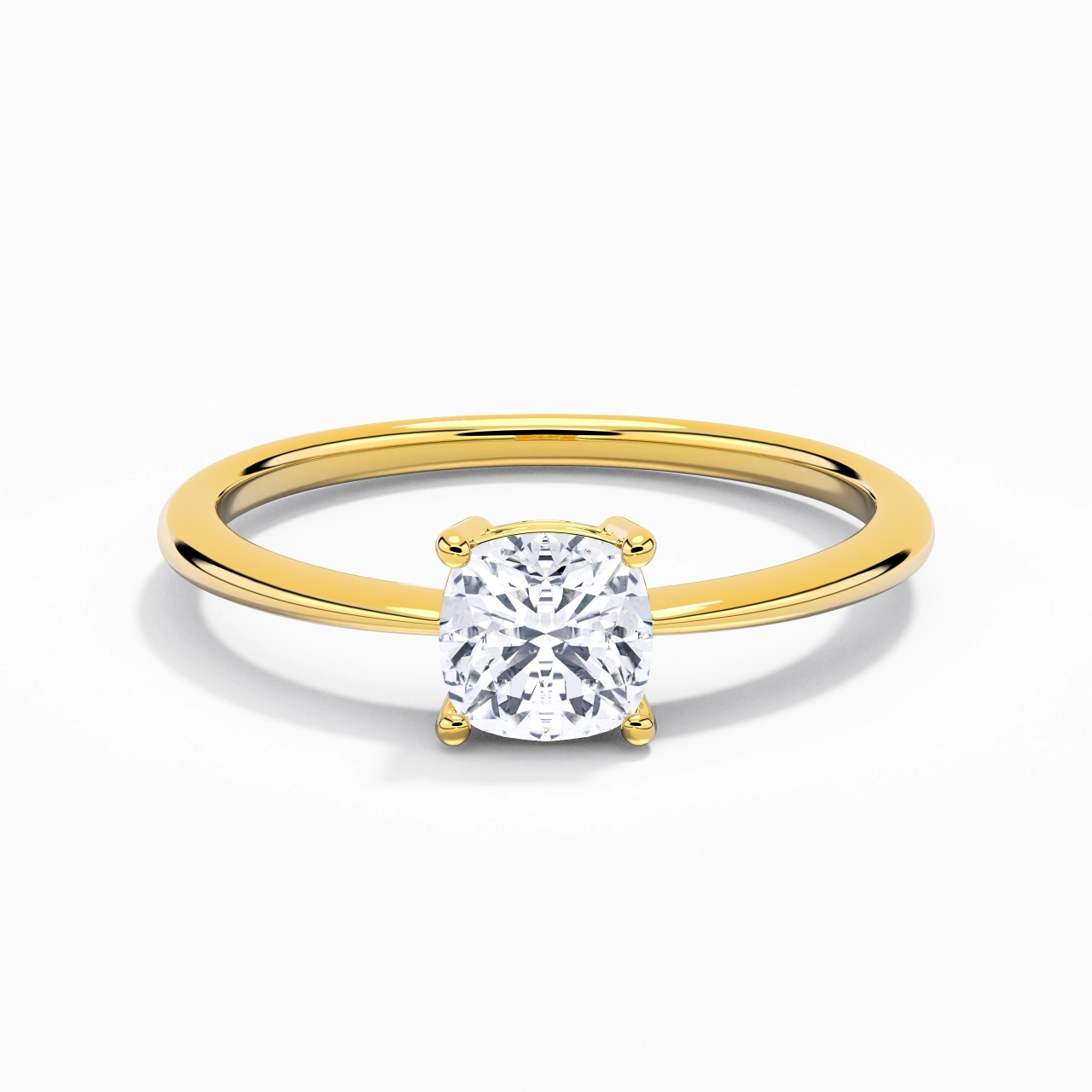 925 Sterling Silver Moissanite Engagement Ring