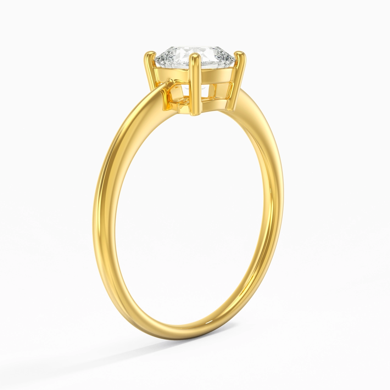 925 Sterling Silver Moissanite Engagement Ring