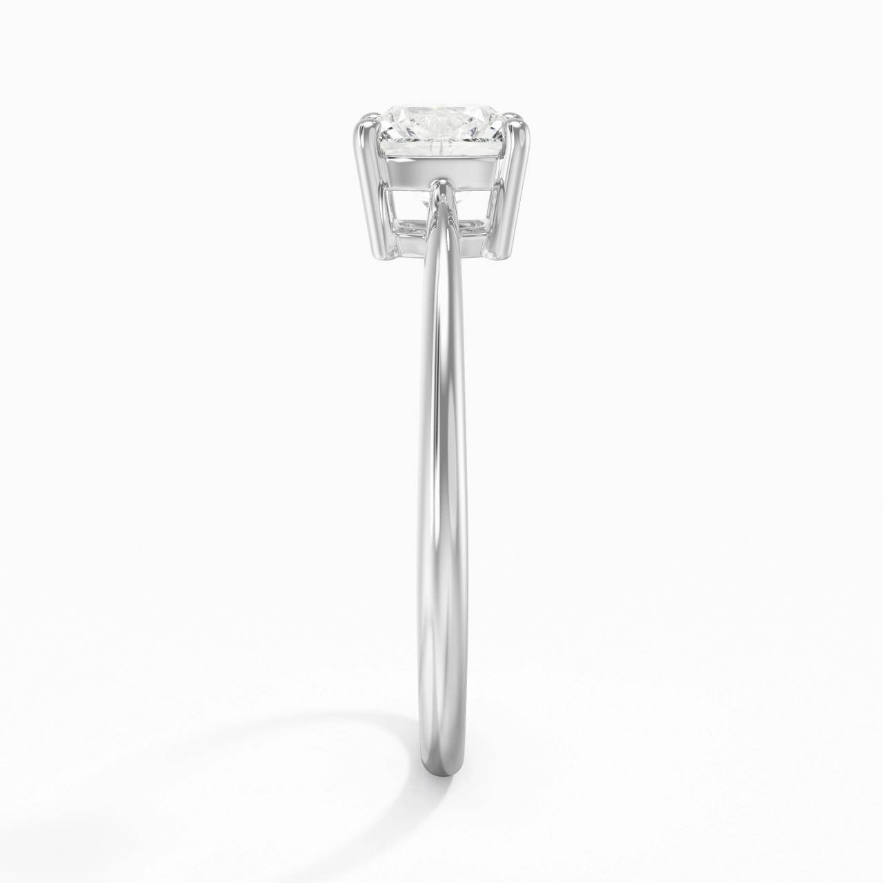 14K White Gold Moissanite Engagement Ring