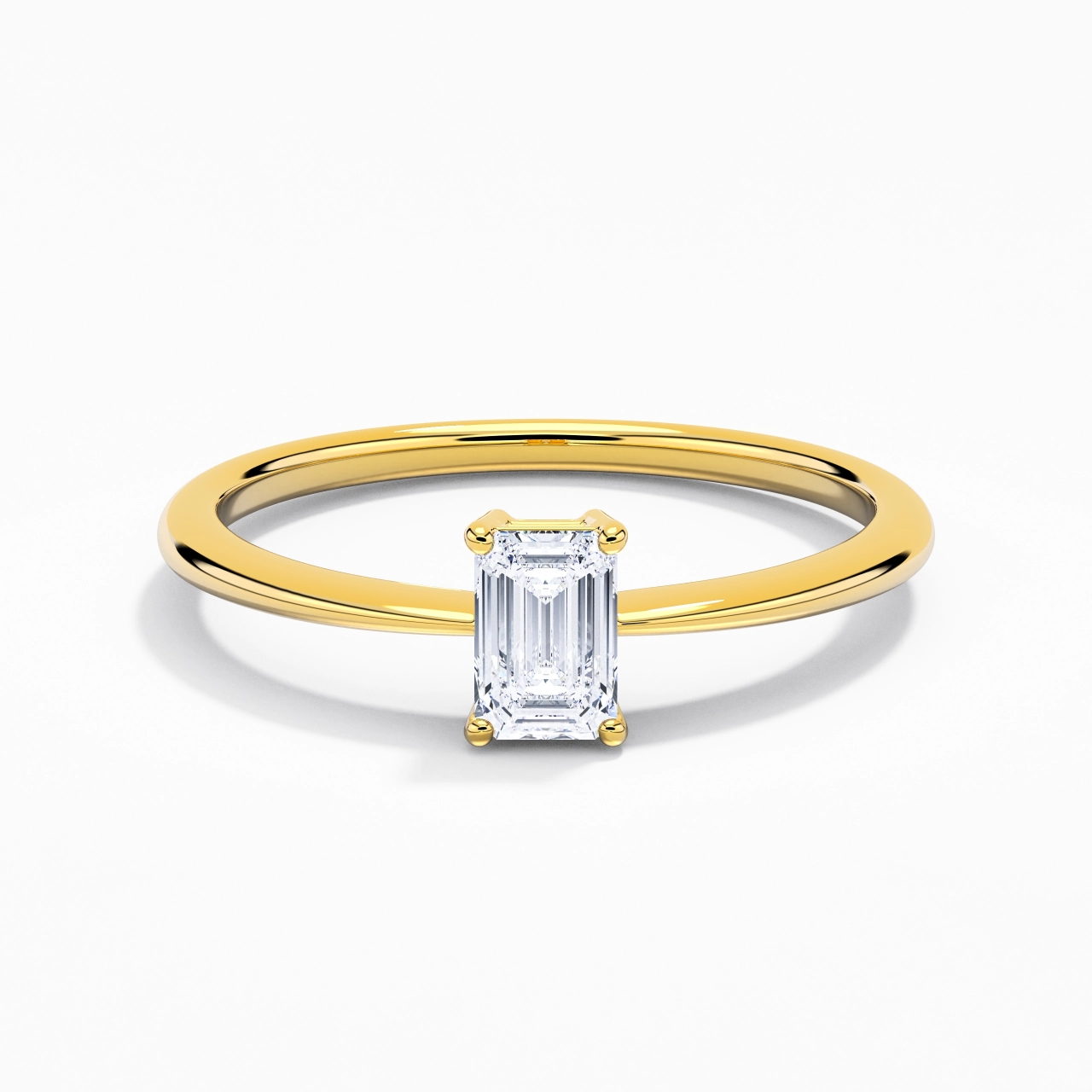Argent sterling 925 Moissanite Bague de fiançailles