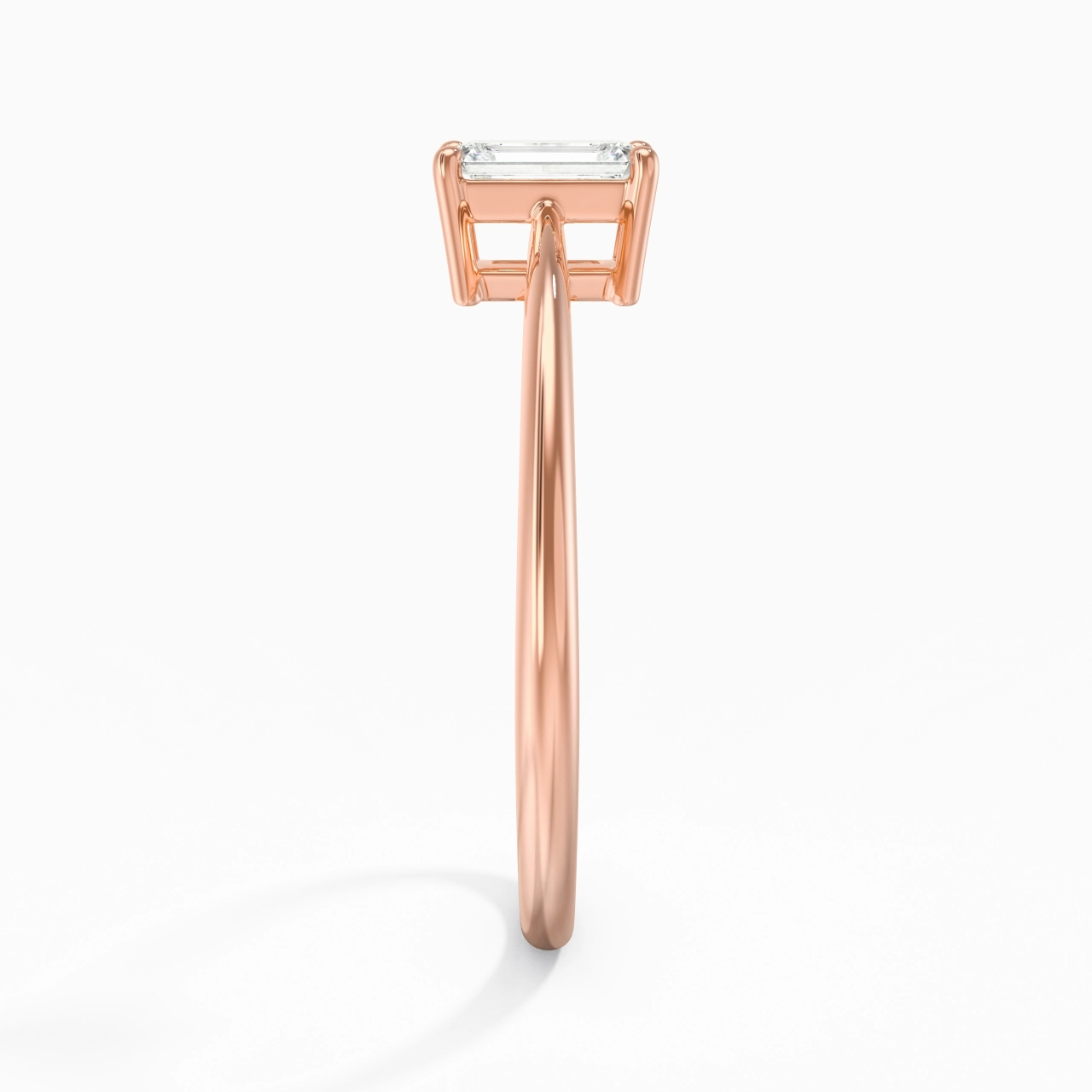 14K Rose Gold Moissanite Engagement Ring