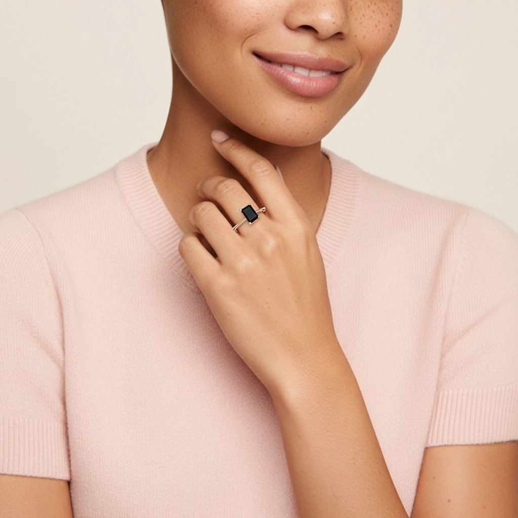 925 Sterling Silver Cubic Zirconia Engagement Ring