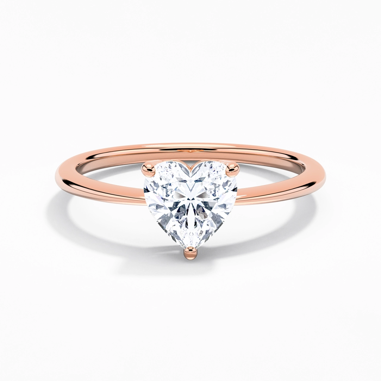 Simple Heart Cut Engagement Ring