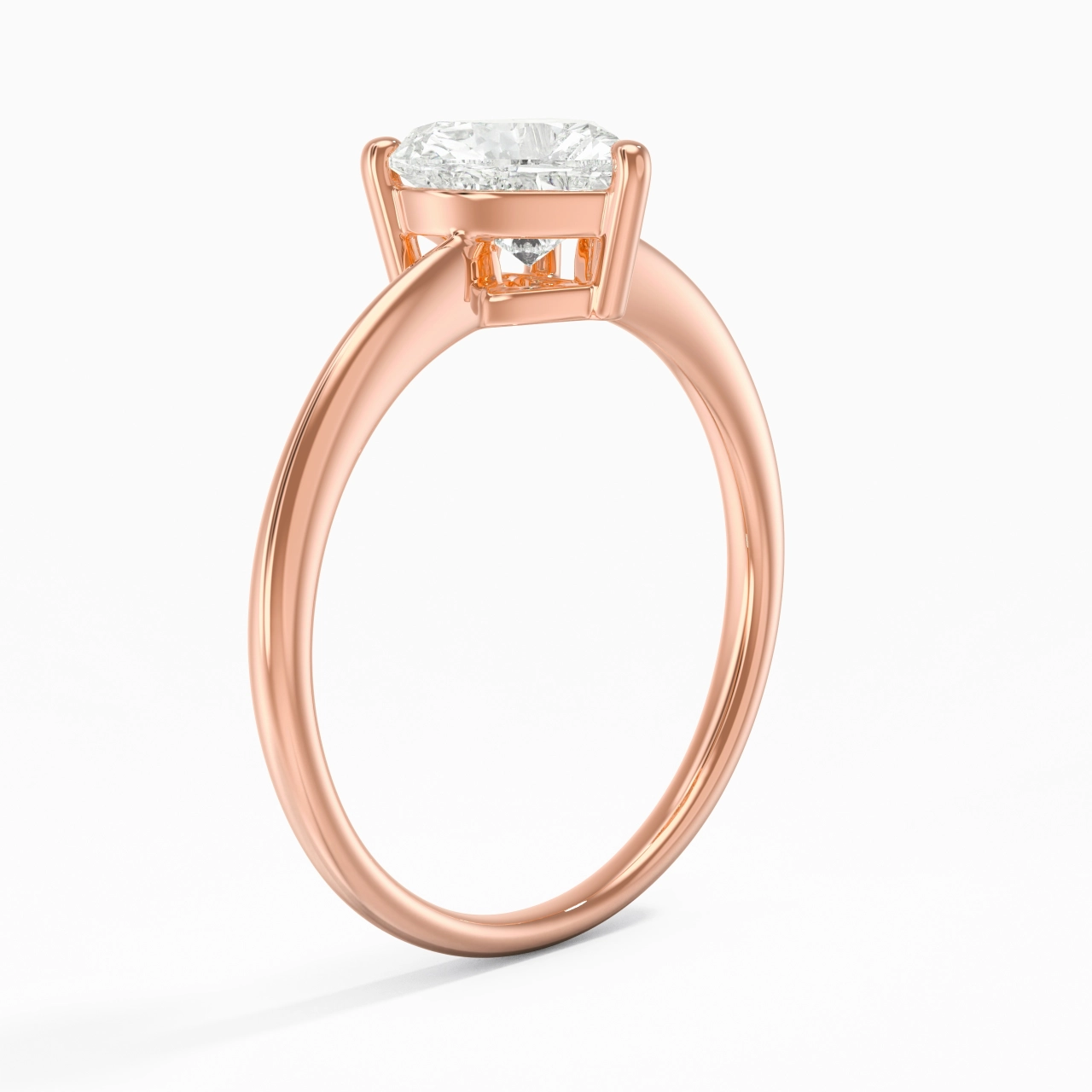 Simple Heart Cut Engagement Ring