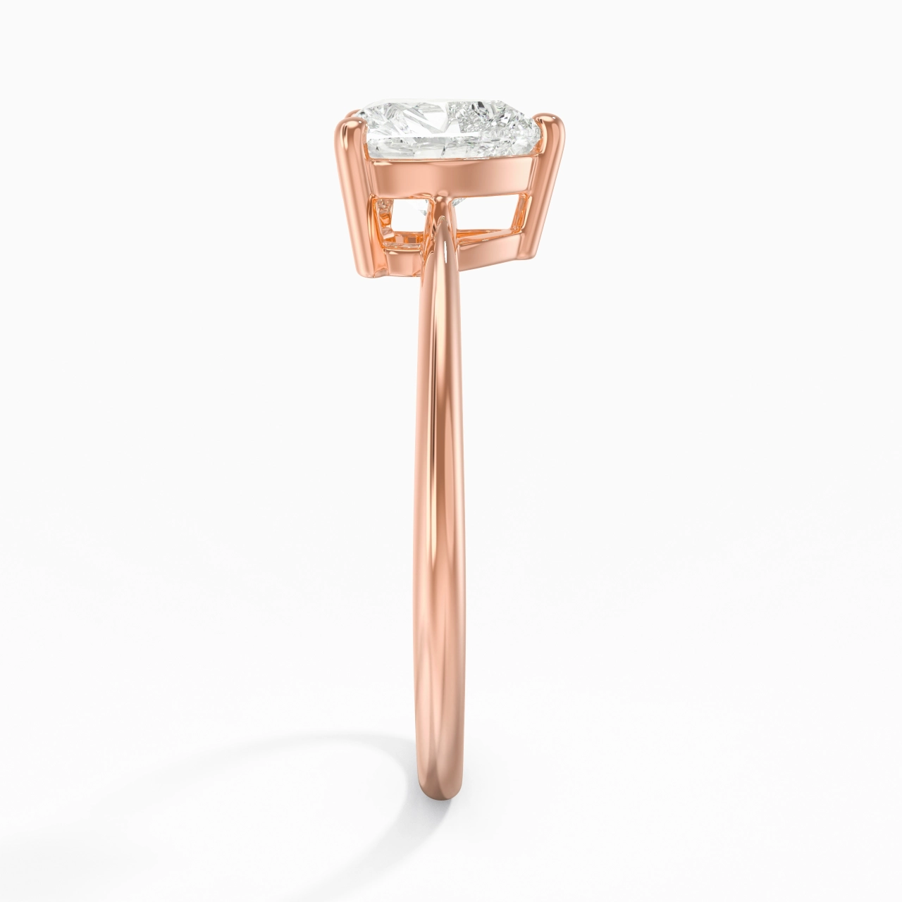 Simple Heart Cut Engagement Ring