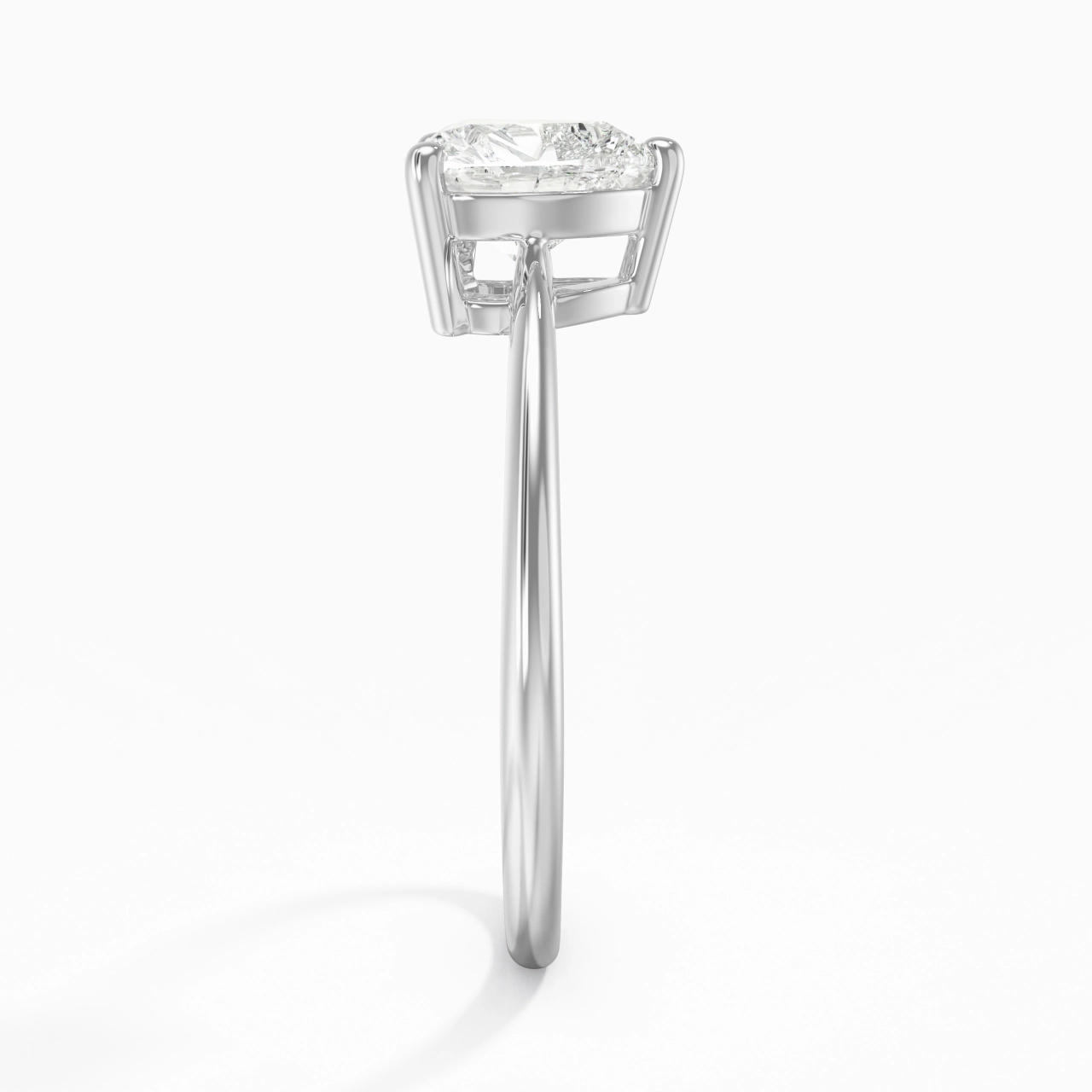 Simple Heart Cut Engagement Ring