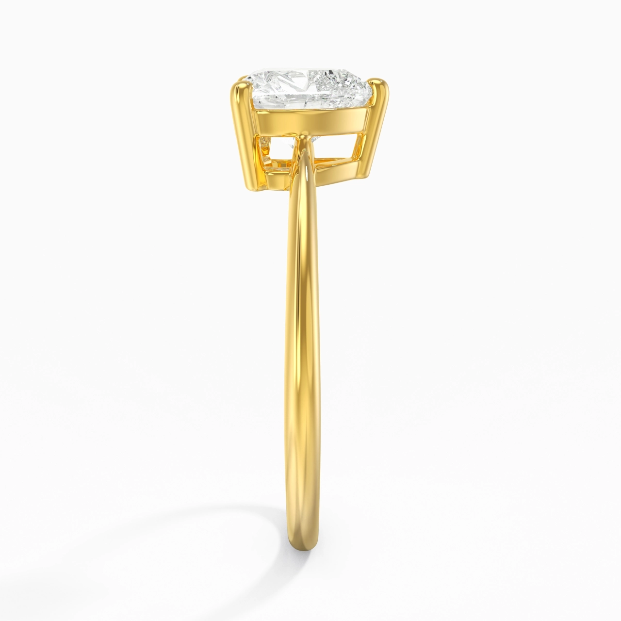 Simple Heart Cut Engagement Ring