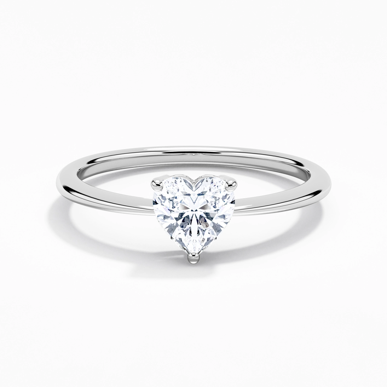 925 Sterling Silver Moissanite Engagement Ring