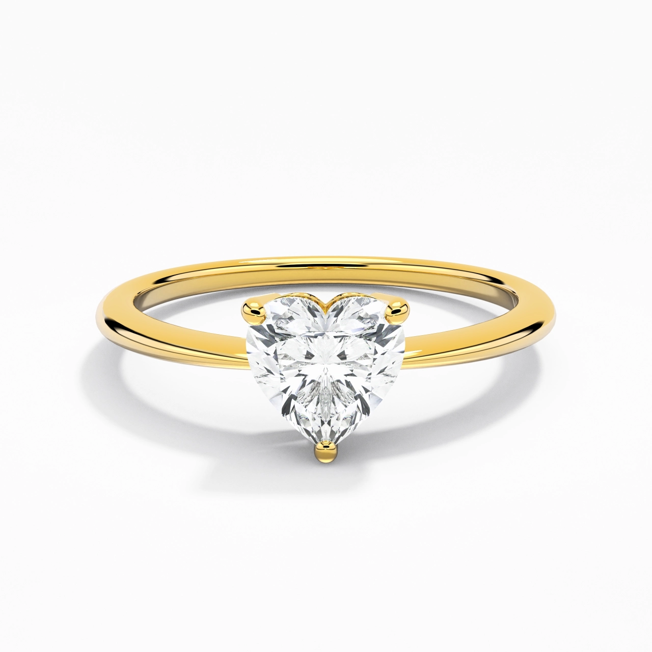 14K Gold Moissanite Engagement Ring