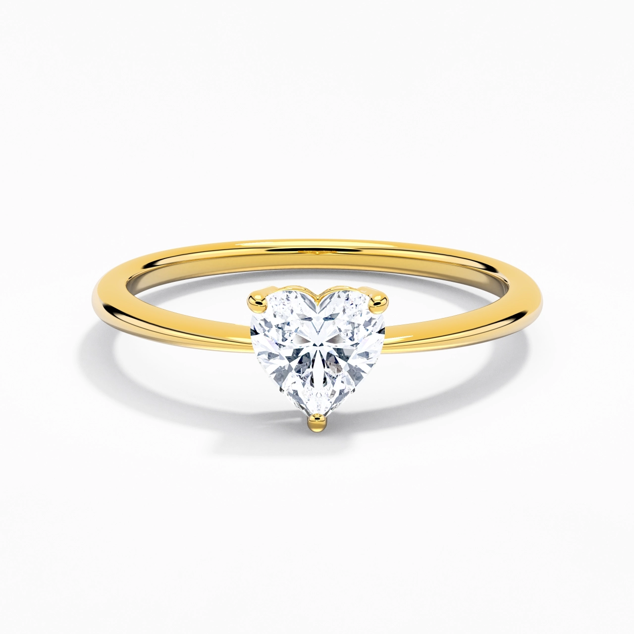 14K Gold Moissanite Engagement Ring