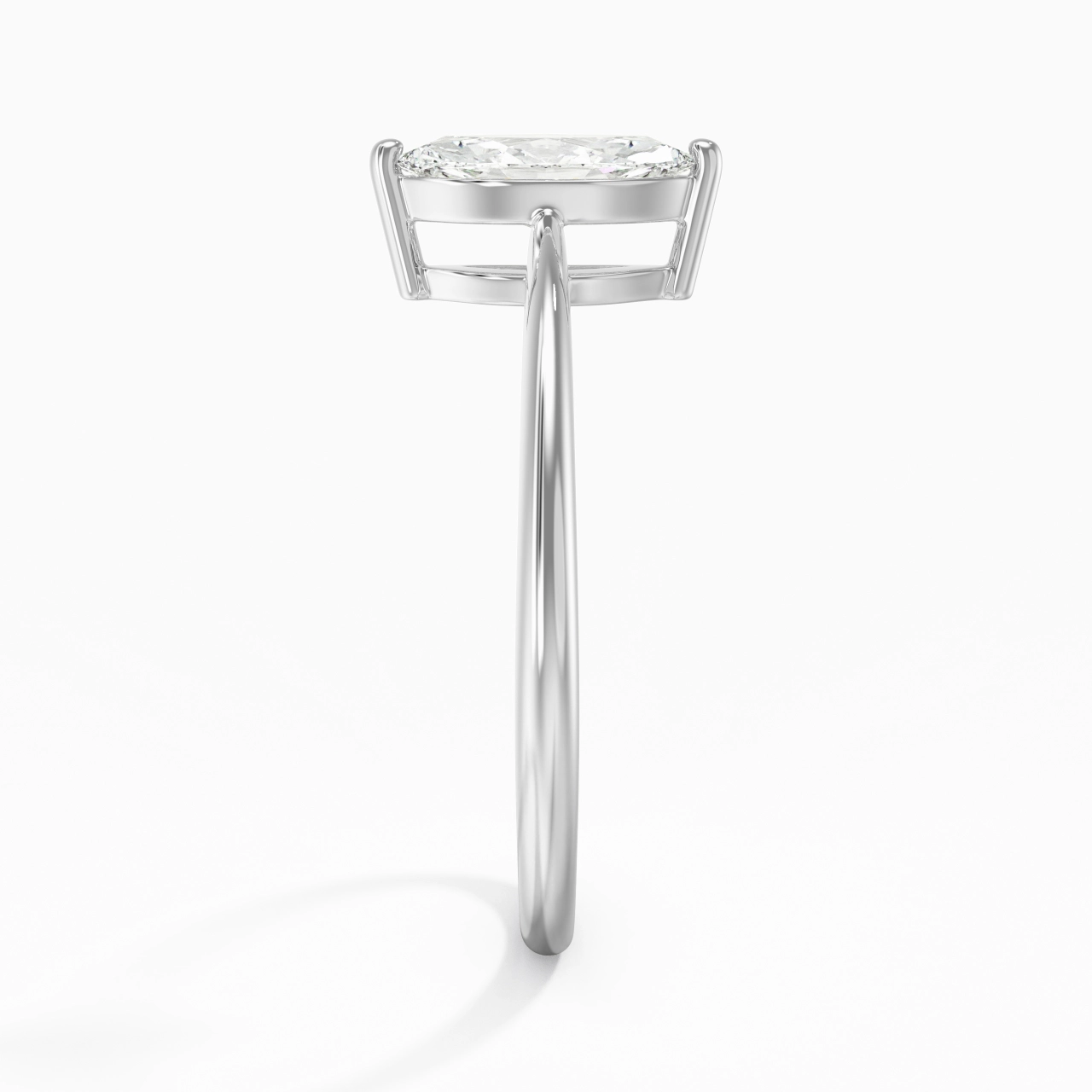 Platinum Moissanite Engagement Ring