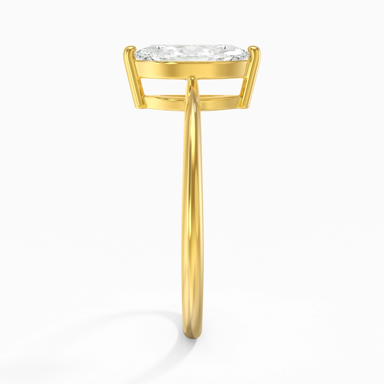 925 Sterling Silver Moissanite Engagement Ring