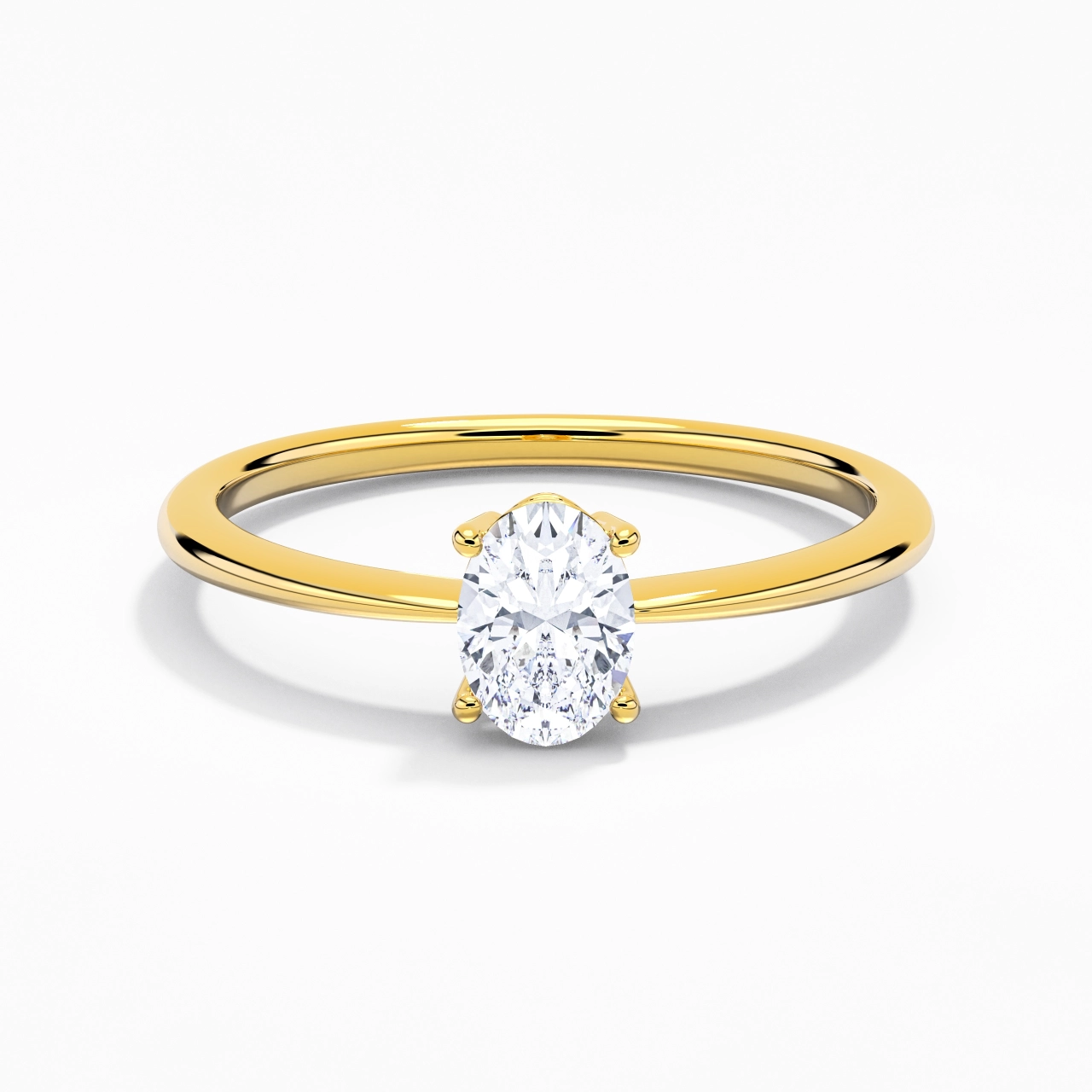 925 Sterling Silver Moissanite Engagement Ring