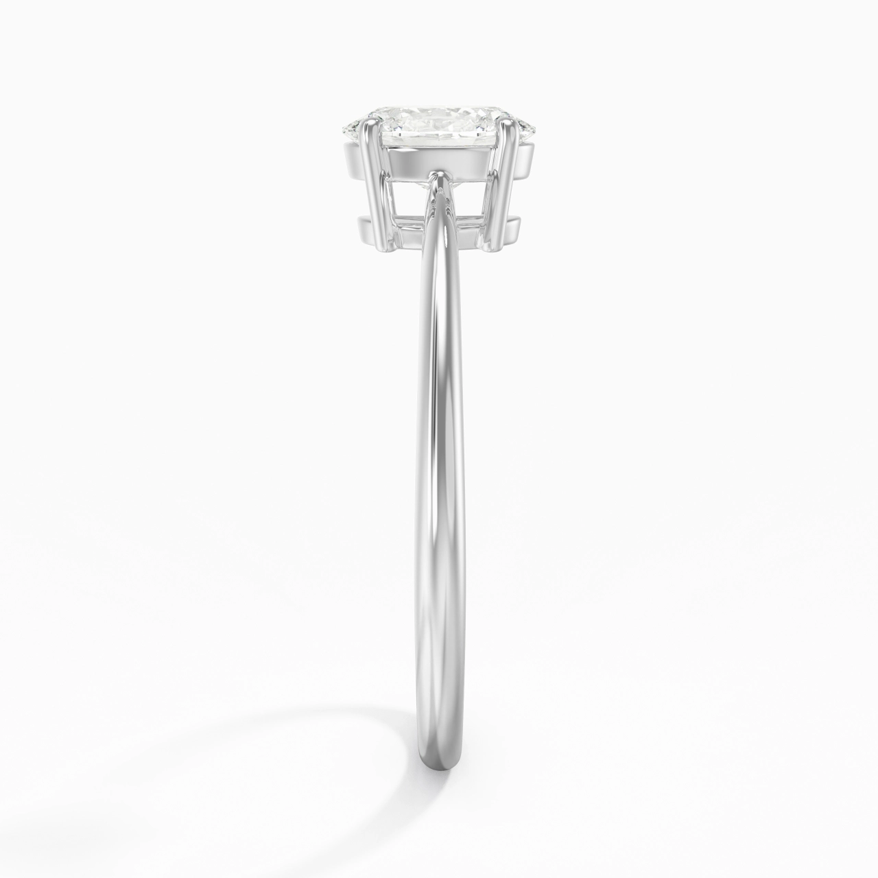 925 Sterling Silver Moissanite Engagement Ring