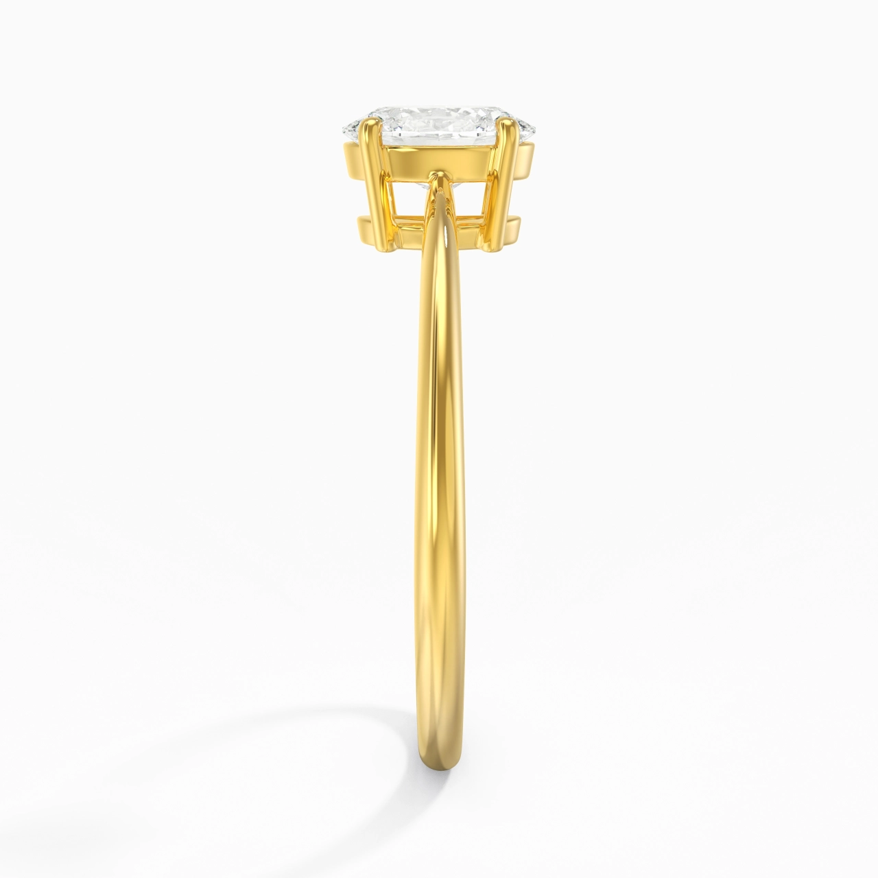 925 Sterling Silver Moissanite Engagement Ring