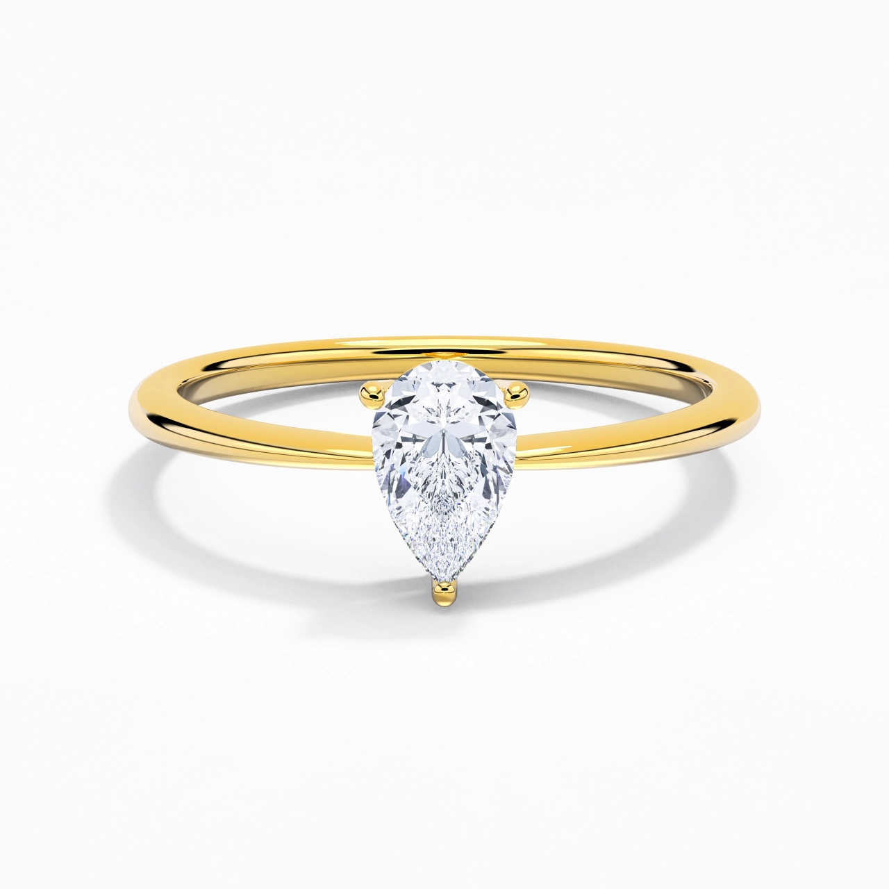 Argent sterling 925 Moissanite Bague de fiançailles