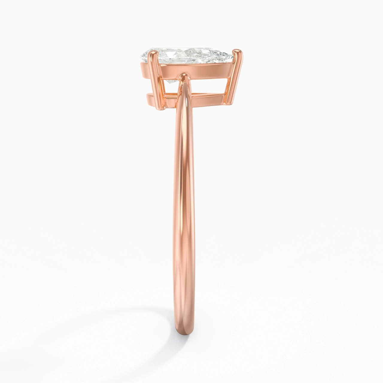 18K Rose Gold Moissanite Engagement Ring