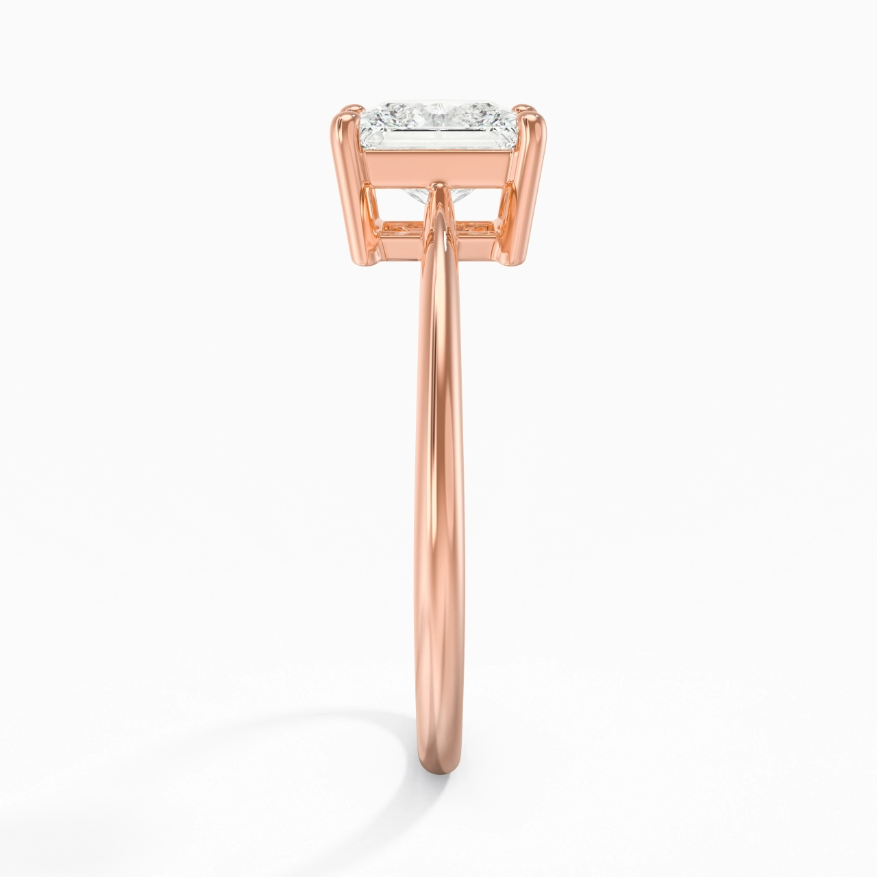 18K Rose Gold Moissanite Engagement Ring