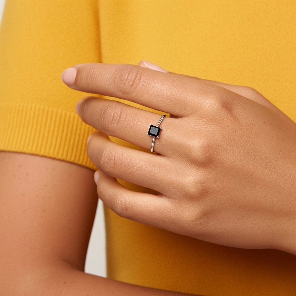 925 Sterling Silver Cubic Zirconia Engagement Ring