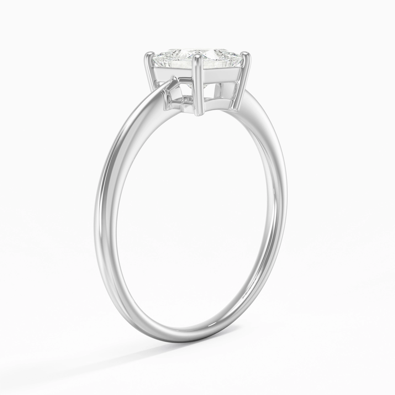 Platine Moissanite Bague de fiançailles