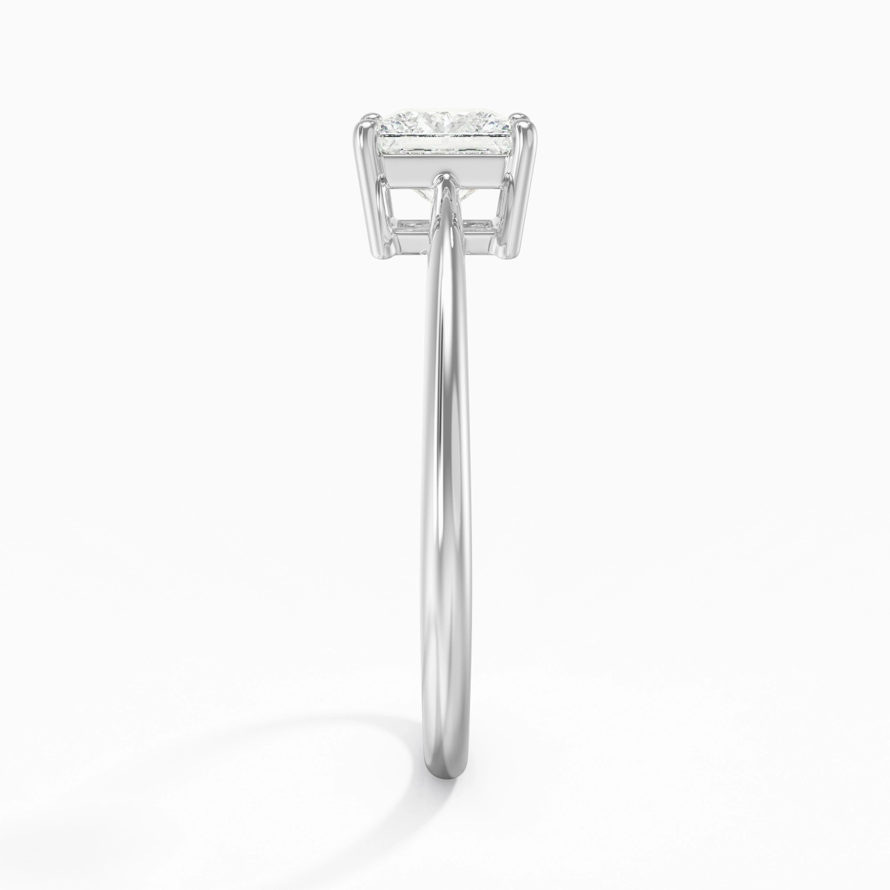 925 Sterling Silver Moissanite Engagement Ring