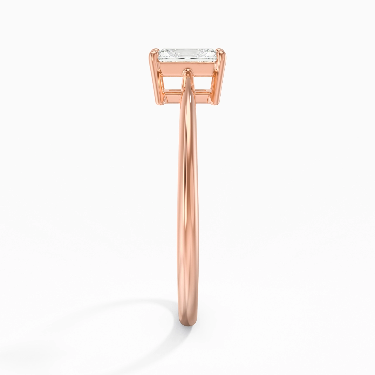 14K Rose Gold Moissanite Engagement Ring