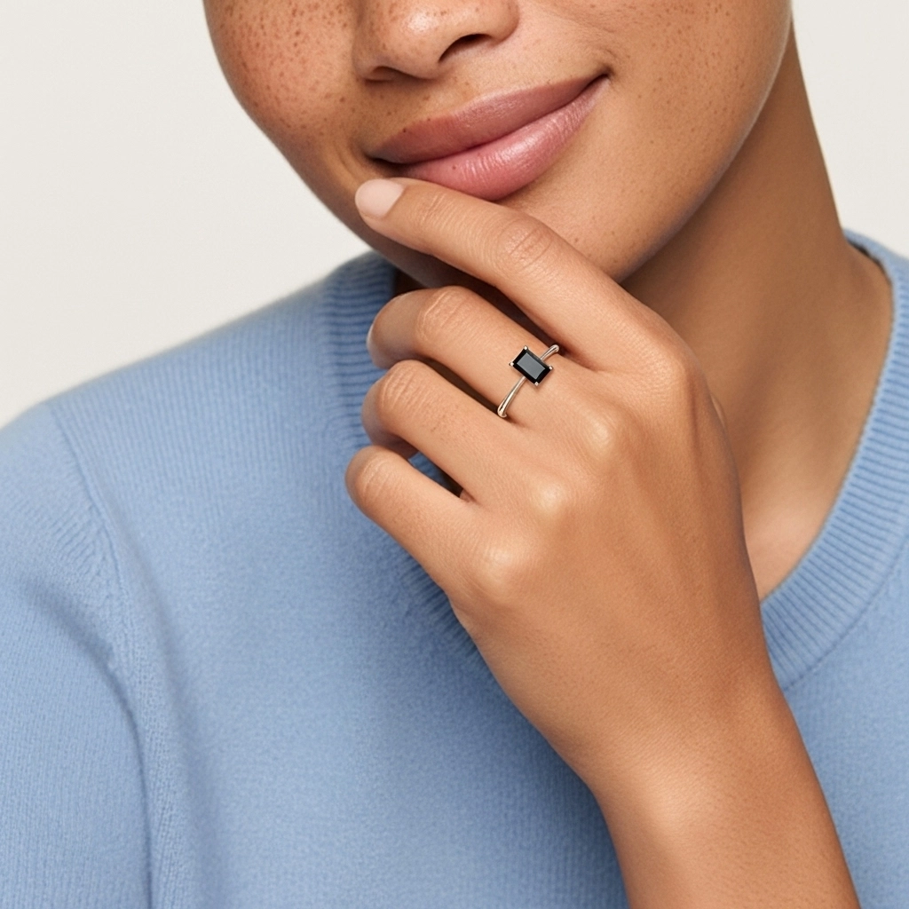 925 Sterling Silver Cubic Zirconia Engagement Ring