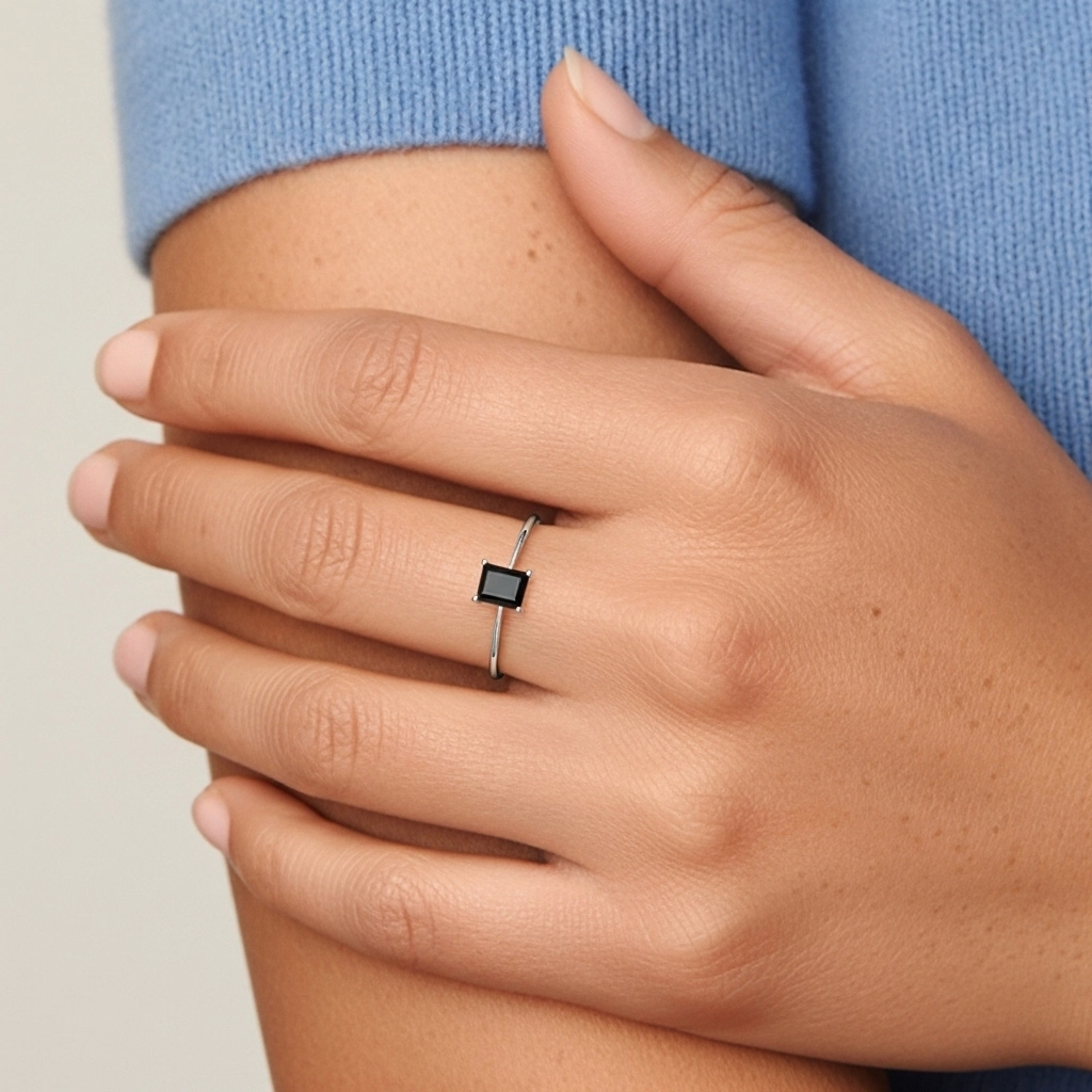 925 Sterling Silver Cubic Zirconia Engagement Ring