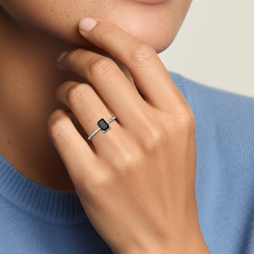 925 Sterling Silver Cubic Zirconia Engagement Ring