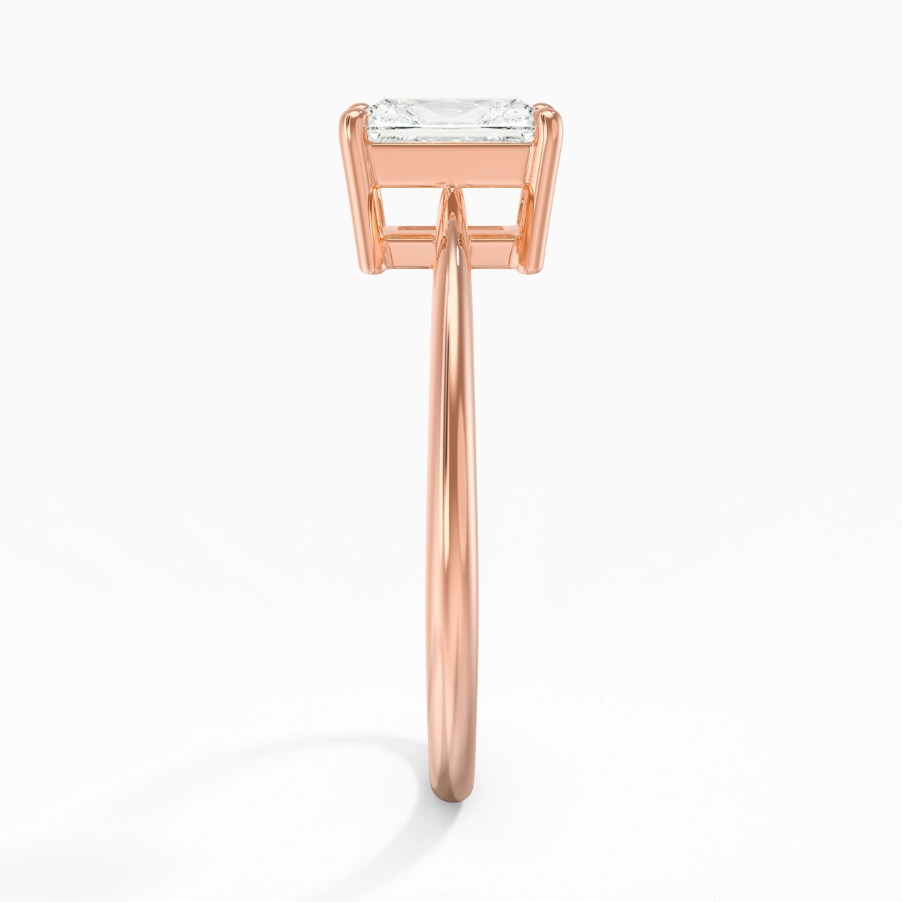 18K Rose Gold Moissanite Engagement Ring