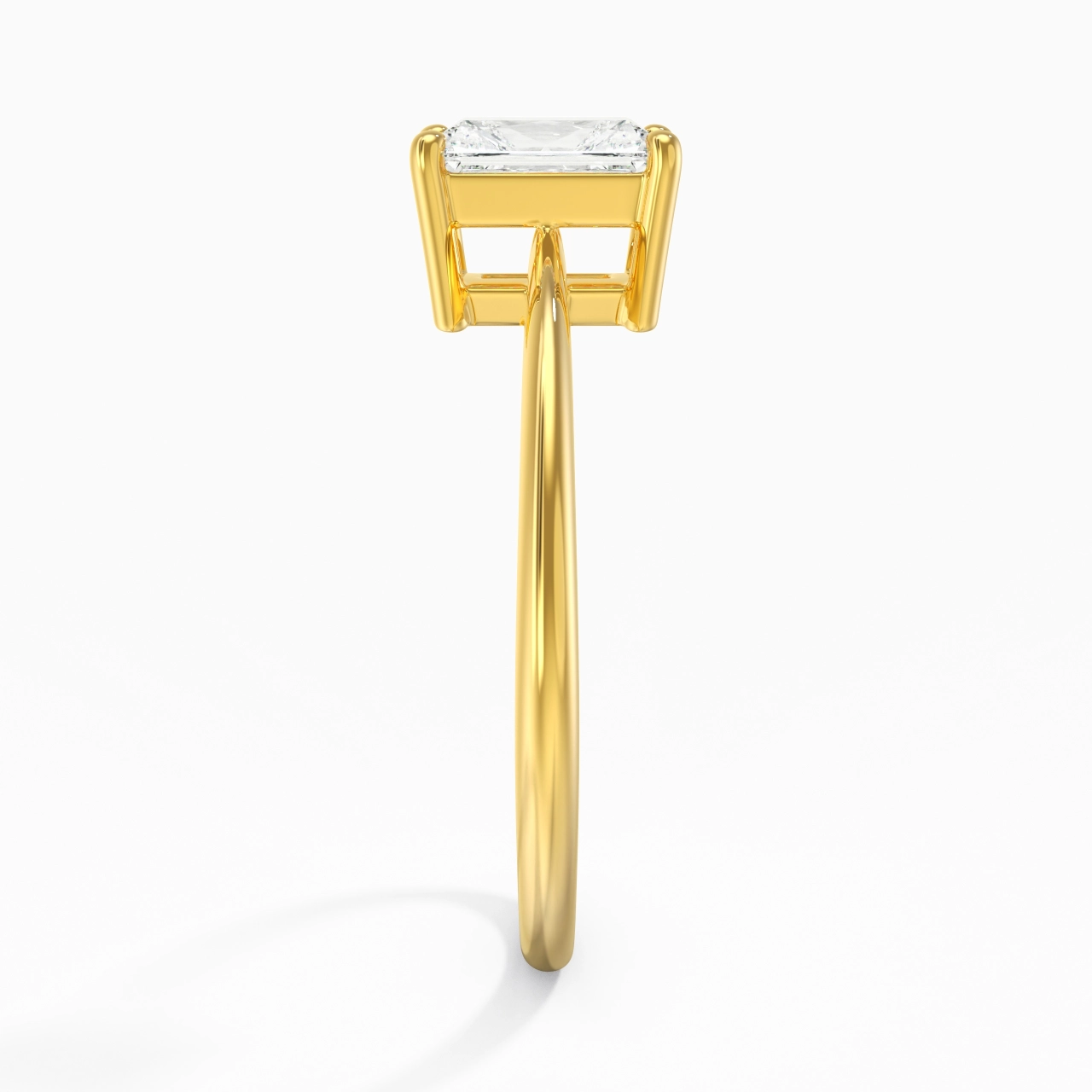 925 Sterling Silver Moissanite Engagement Ring