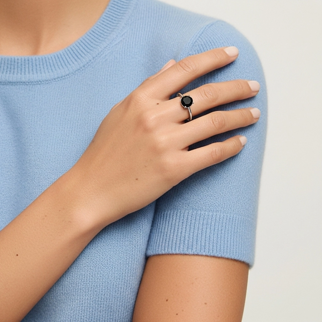 925 Sterling Silver Cubic Zirconia Engagement Ring