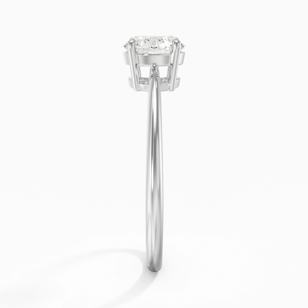 925 Sterling Silver Moissanite Engagement Ring