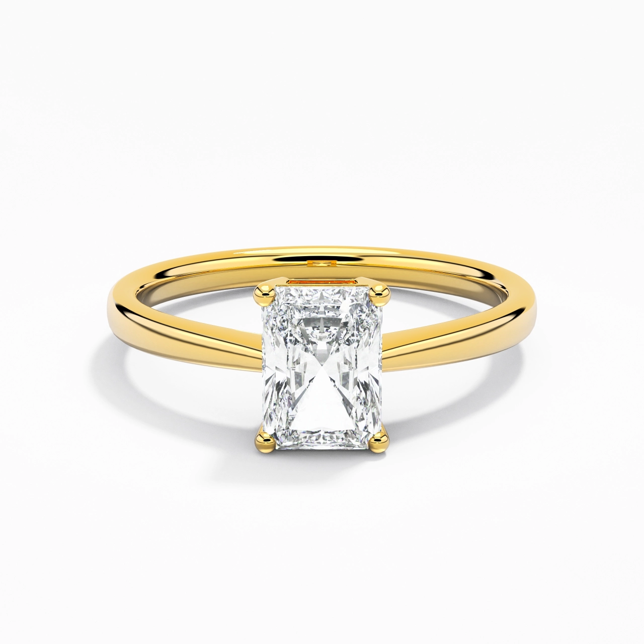 14K Gold Moissanite Engagement Ring