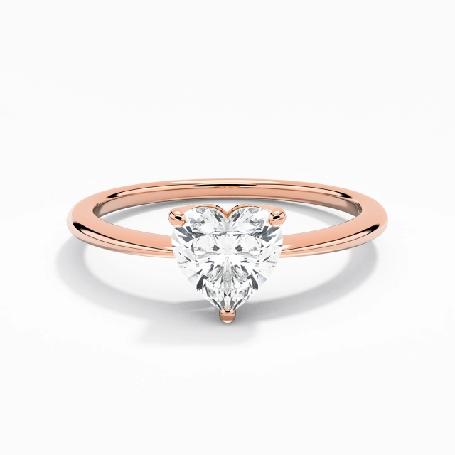 14K Rose Gold Moissanite Engagement Ring