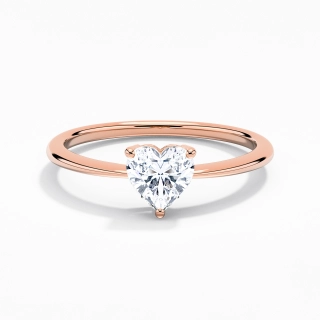 14K Rose Gold Moissanite Engagement Ring