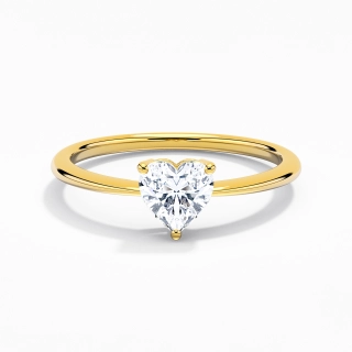 14K Gold Moissanite Engagement Ring