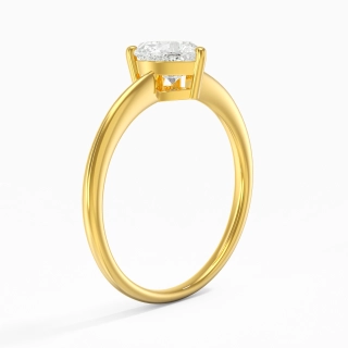 14K Gold Moissanite Engagement Ring