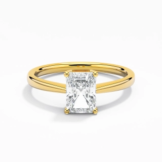 14K Gold Moissanite Engagement Ring