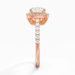 14K Rose Gold Moissanite Engagement Ring