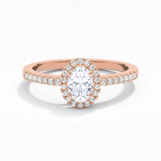 14K Rose Gold Moissanite Engagement Ring