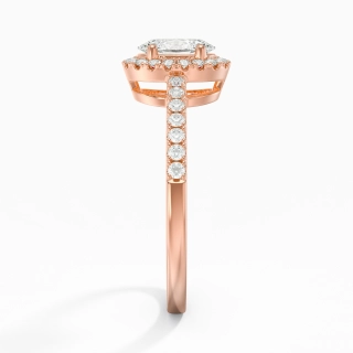 14K Rose Gold Moissanite Engagement Ring