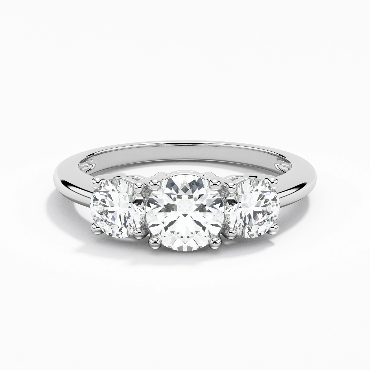 925 Sterling Silver Moissanite Engagement Ring