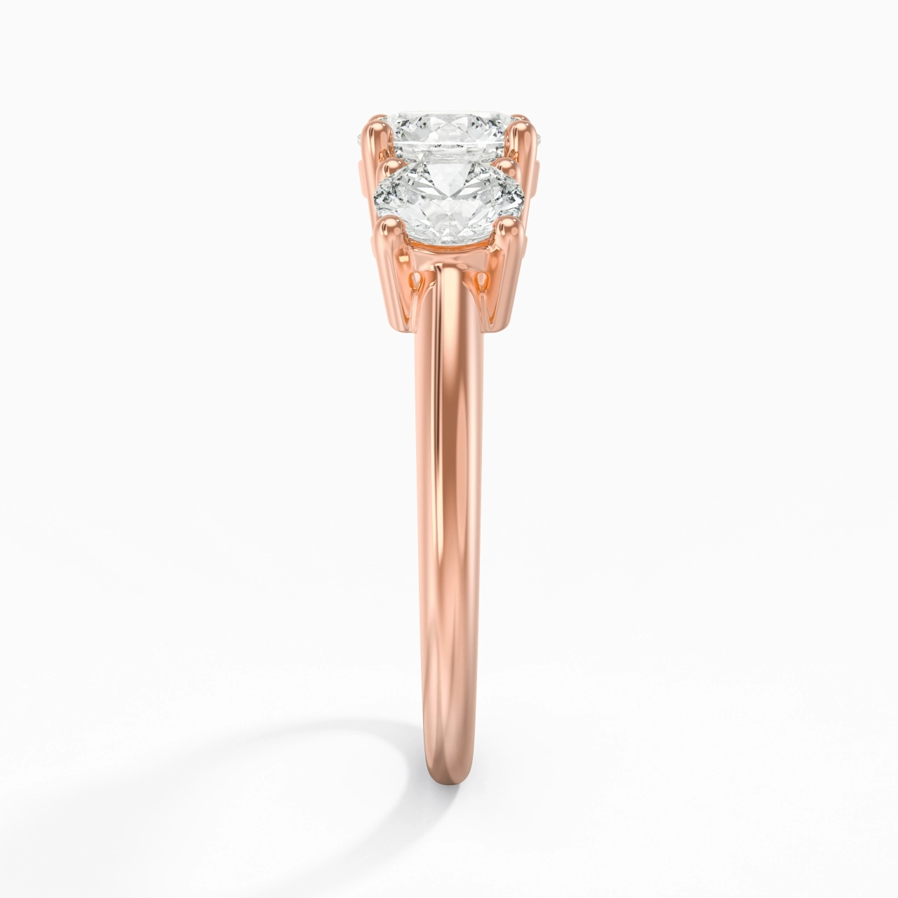 14K Rose Gold Moissanite Engagement Ring