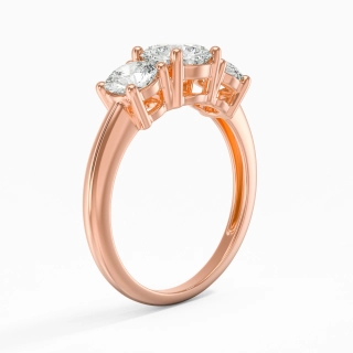 14K Rose Gold Moissanite Engagement Ring