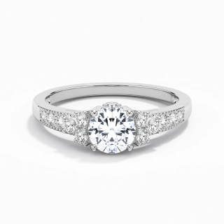 925 Sterling Silver Moissanite Engagement Ring