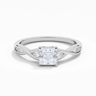 Platinum Moissanite Engagement Ring